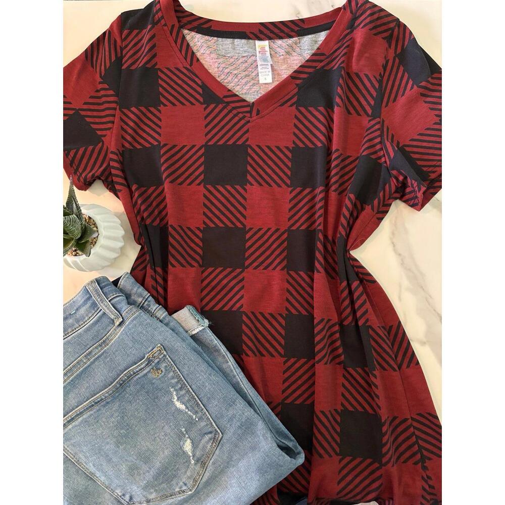Lularoe Buffalo Plaid Christy T